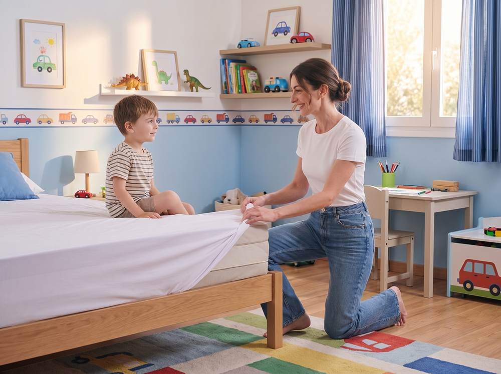 Funda Transpirable Tencel en habitación infantil